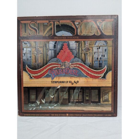 Styx Paradise Theatre 12" LP Vinyl Record SP 3719 Laser Etched A&M Records 1980 - Picture 7 of 7